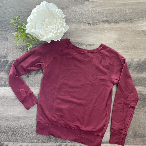 💗PUMA Maroon Crewneck Sweatshirt - Picture 2 of 4
